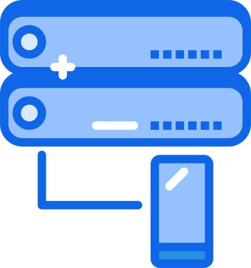 veritabanı düz vektör simgesi.