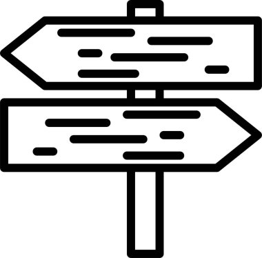 Yol. Web simgesi basit illüstrasyon