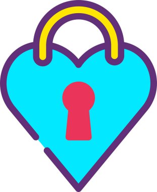 Kalp. Web simgesi basit illüstrasyon