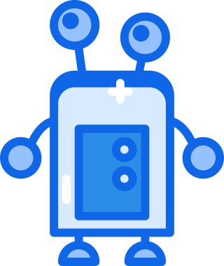 robot. Web simgesi basit illüstrasyon