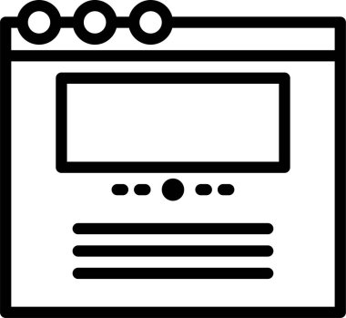 Bilgisayar. Web simgesi basit illüstrasyon