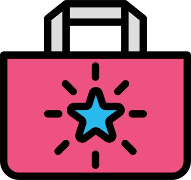 Alışveriş çantası. Basit resimleme