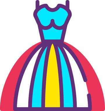 Elbise. Web simgesi basit illüstrasyon