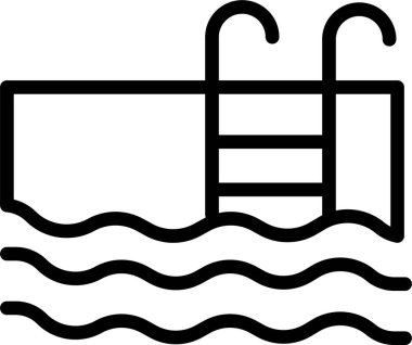 Yüzme havuzu. Basit resimleme