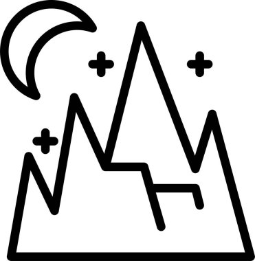 Dağlar. Web simgesi basit illüstrasyon 