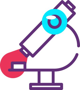 Mikroskop. Web simgesi basit illüstrasyon