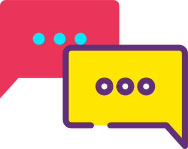 Sohbet web simgesi, basit vektör illüstrasyonu 