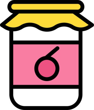 yiyecek ve içecek düz vektör simgesi