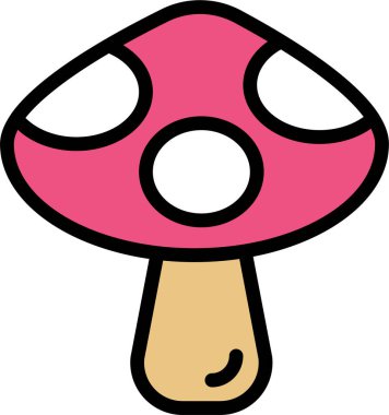 Mantar. Web simgesi basit tasarım 