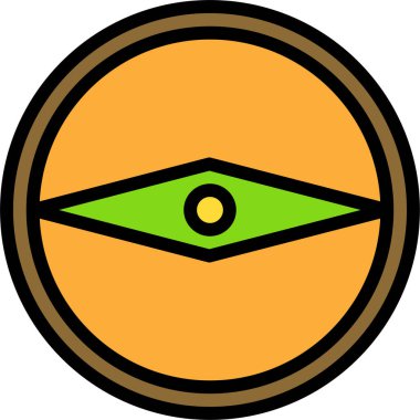 pusula web simgesi, basit vektör illüstrasyonu