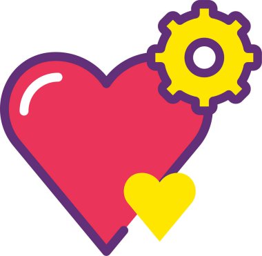 Kalp. Web simgesi basit illüstrasyon