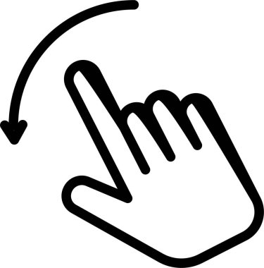 El hareketi simgesi, vektör illüstrasyonu