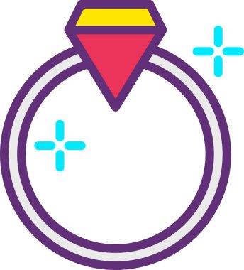 Elmas simgesi, vektör illüstrasyonu