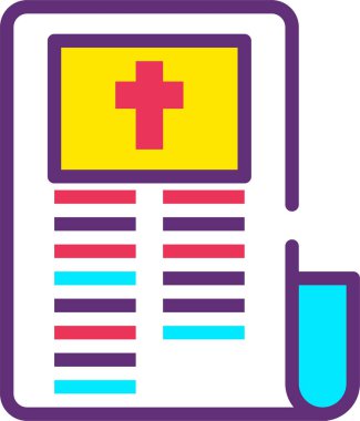 Gazete. Web simgesi basit illüstrasyon