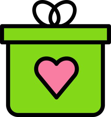 Hediye. Web simgesi basit illüstrasyon