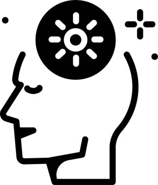 Beyin. Web simgesi basit tasarım