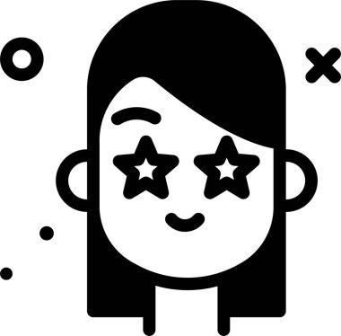 Kadın. Web simgesi basit illüstrasyon