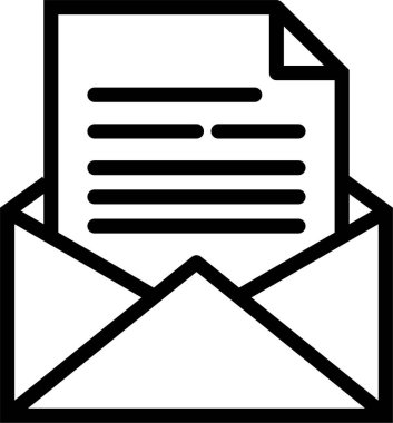 Zarf. Web simgesi basit illüstrasyon