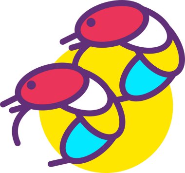 Karides simgesi, vektör çizimi