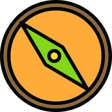 pusula web simgesi, basit vektör illüstrasyonu