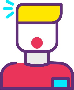 robot. Web simgesi basit illüstrasyon