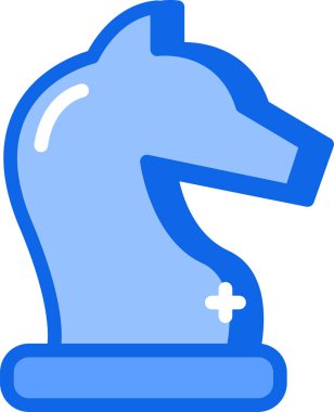 Satranç web simgesi, basit vektör illüstrasyonu