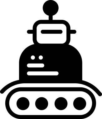 robot. Web simgesi basit illüstrasyon