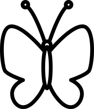 Kelebek ağ simgesi, basit vektör illüstrasyonu