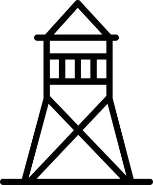 kule web simgesi, basit vektör illüstrasyonu