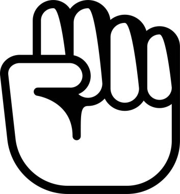 El hareketi simgesi, vektör illüstrasyonu