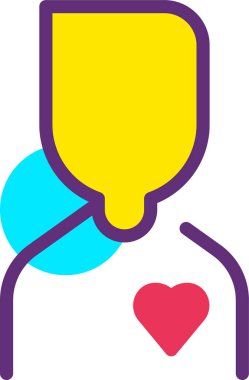 Kalp. Web simgesi basit illüstrasyon