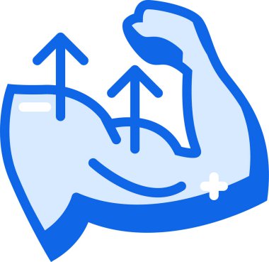 Kas yığını insan vücudunun çizgi film çizimi. 