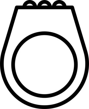 Bir alışveriş poşeti simgesinin vektör çizimi