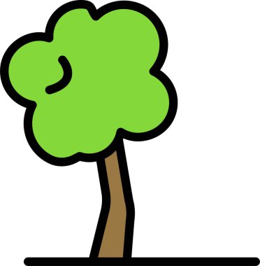 Ağaç. Web simgesi basit illüstrasyon