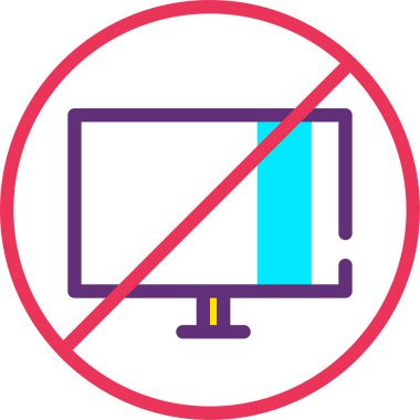 vektör lcd simgesi illüstrasyonu