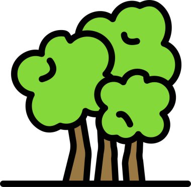 Ağaç. Web simgesi basit illüstrasyon