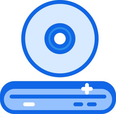 CD mi? Web simgesi basit illüstrasyon