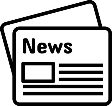 Gazete. Web simgesi basit illüstrasyon