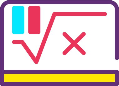 Matematik. Web simgesi basit illüstrasyon