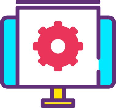 Ayarlar. Web simgesi basit illüstrasyon