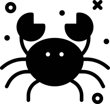 Yengeç. Web simgesi basit illüstrasyon