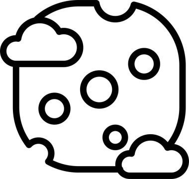 Gece gökyüzünde ayın vektör çizimi