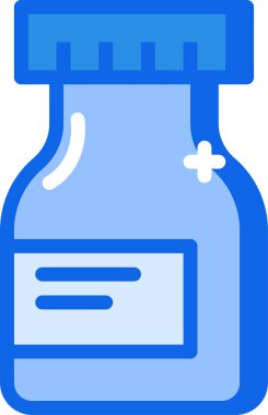 İlaç şişesi. Web simgesi basit illüstrasyon