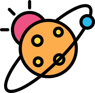 Gezegen. Web simgesi basit illüstrasyon 