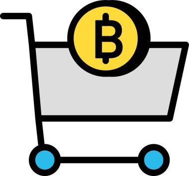 alışveriş simgesi vektör illüstrasyonu