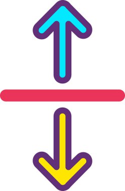 satır okları web simgesi, basit vektör tasarımı