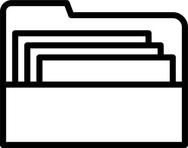 Beyaz arkaplanda izole edilmiş dizin simgesi ve vektör illüstrasyonu   