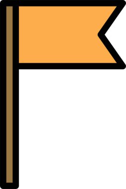 Bayrak. Web simgesi vektör illüstrasyonu