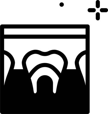 Diş çizgisi simgesi, vektör illüstrasyonu beyaz arkaplanda izole edildi  