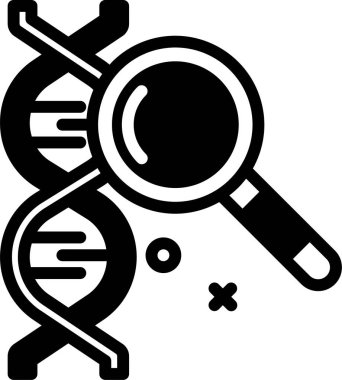 Biyoloji ve kimya simgesi, vektör illüstrasyonu beyaz arkaplanda izole edildi  